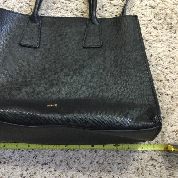 MANGO MNG Tote Bag Black Faux Leather Handbag - Picture 6 of 8